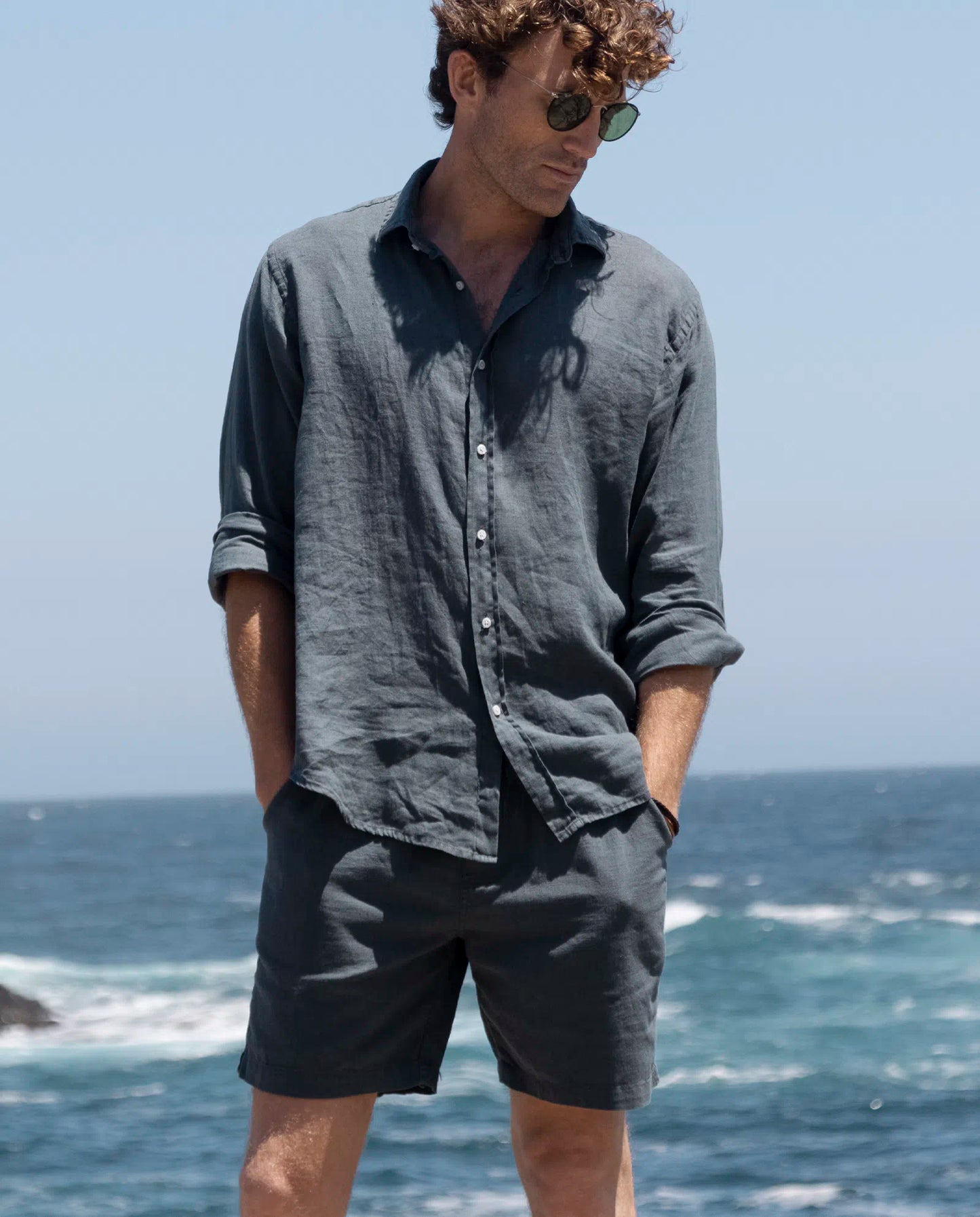 Bermuda lino hombre
