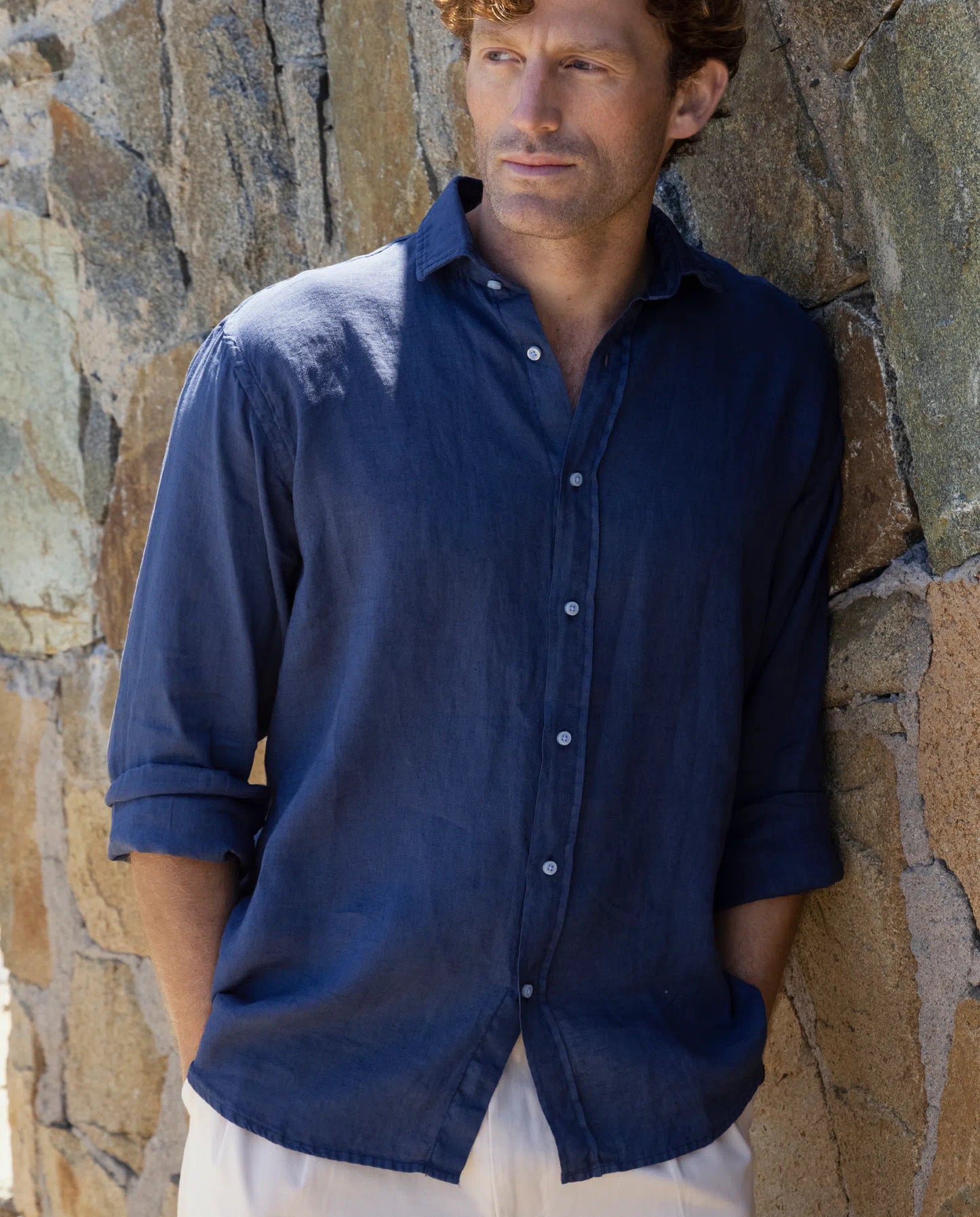 Camisa lino hombre