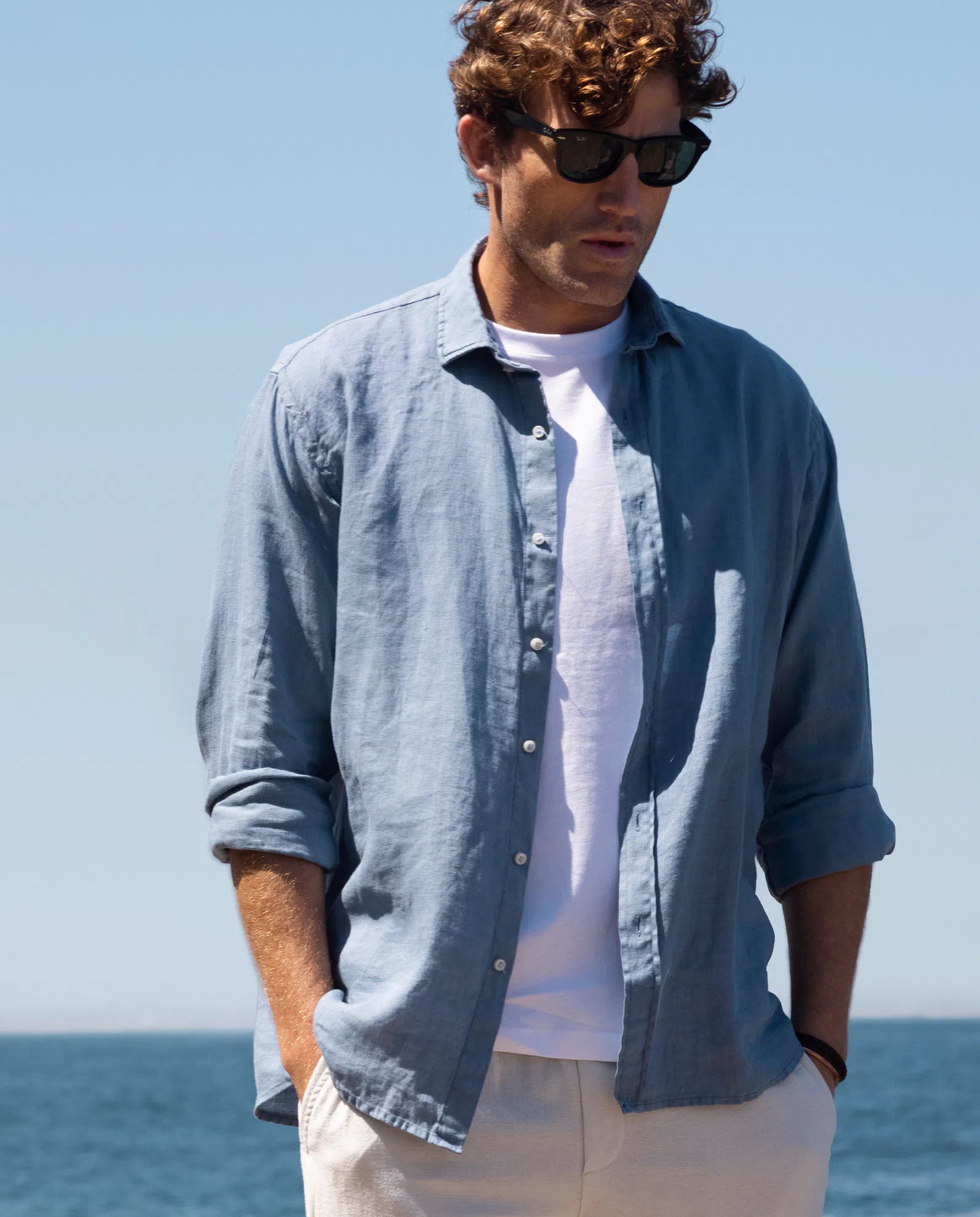 Camisa lino hombre