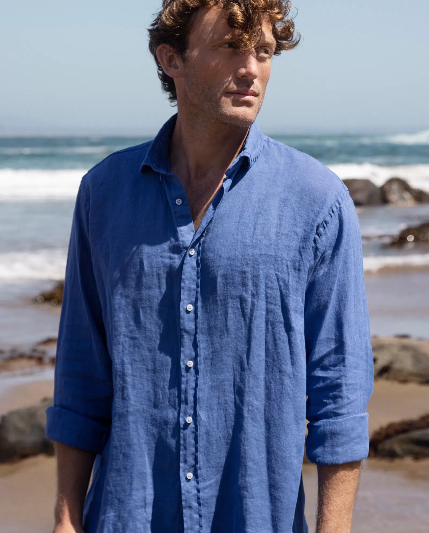 Camisa lino hombre