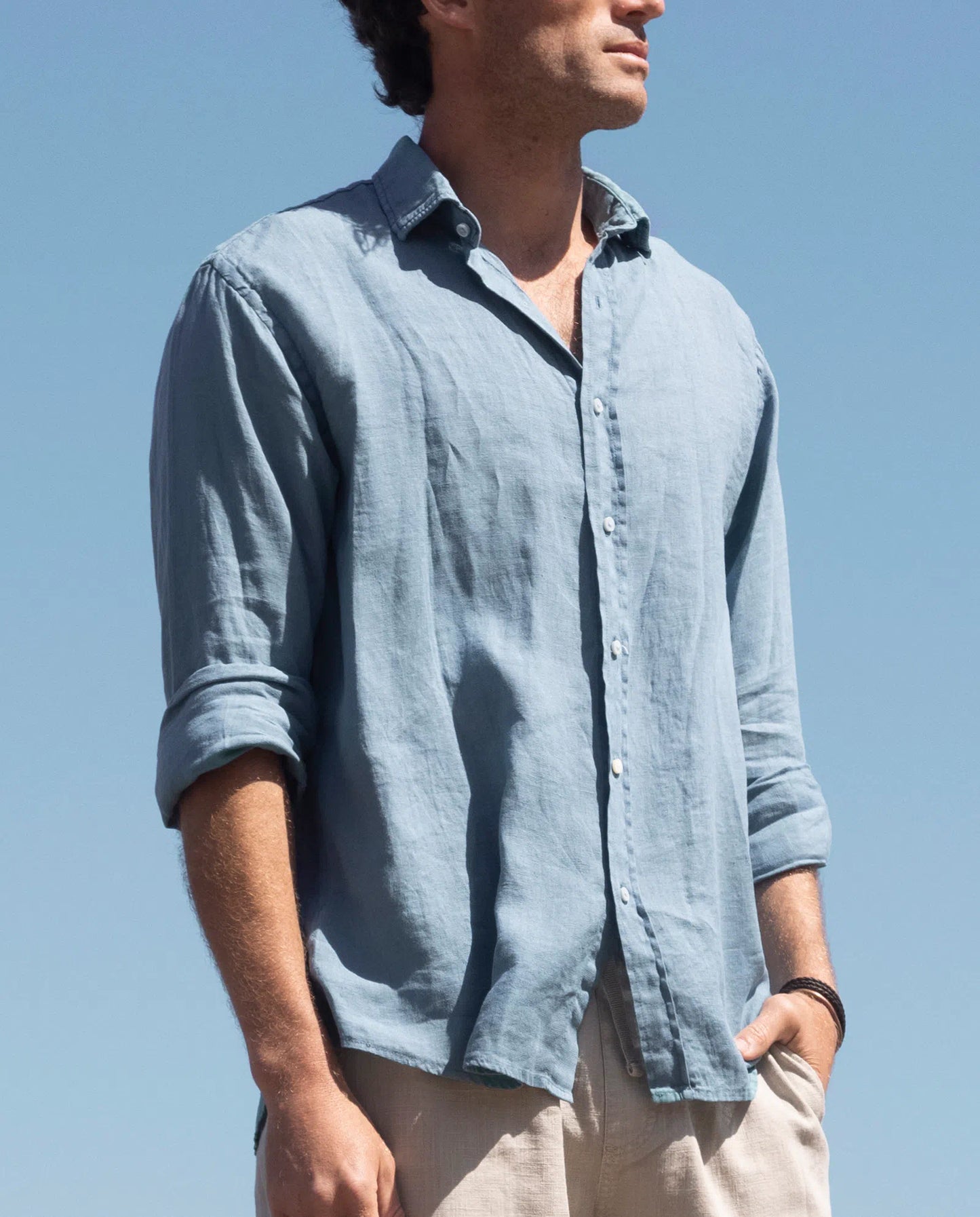 Camisa lino hombre