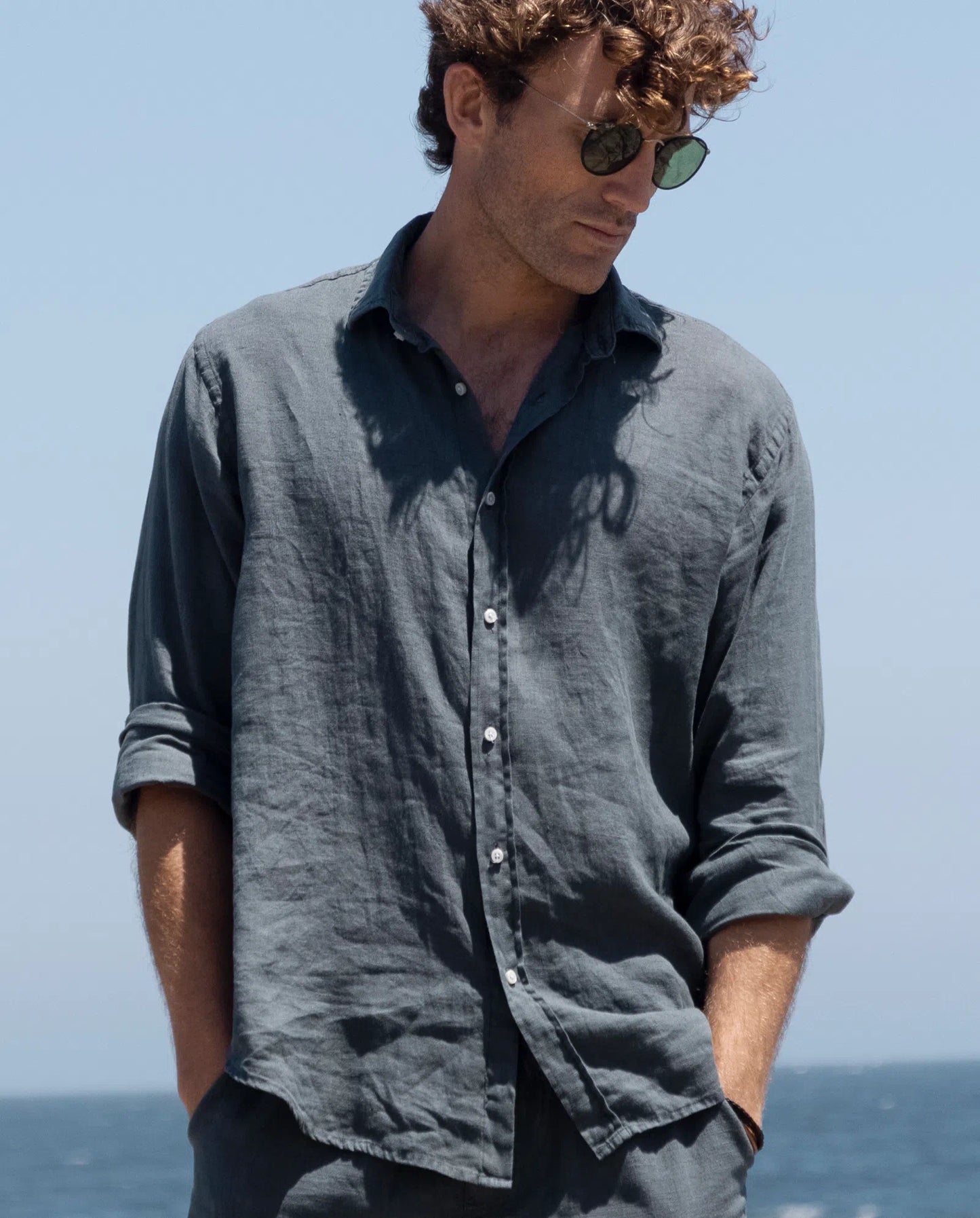 Camisa lino hombre