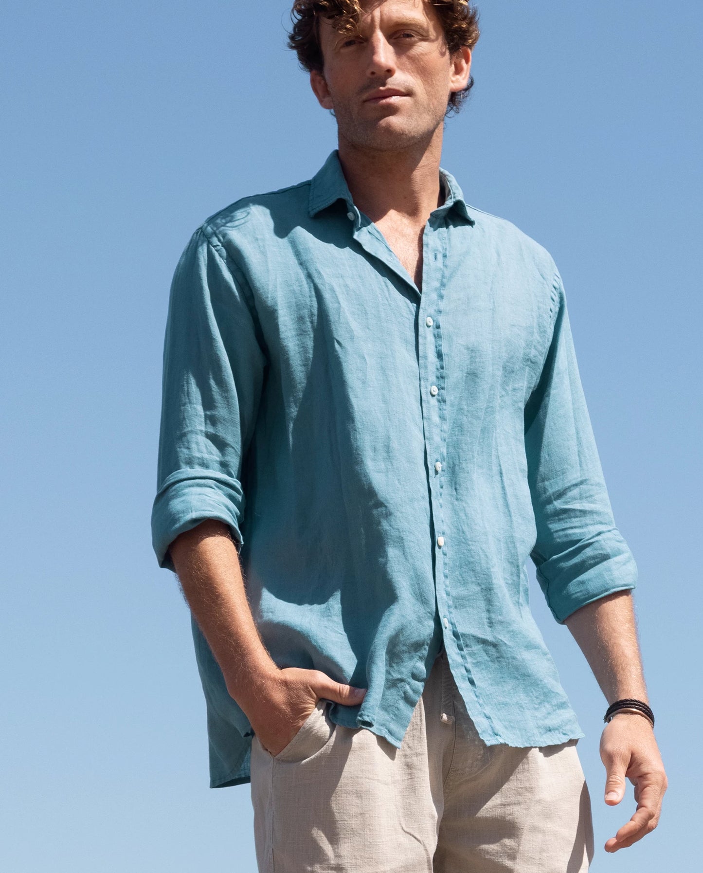 Camisa lino hombre