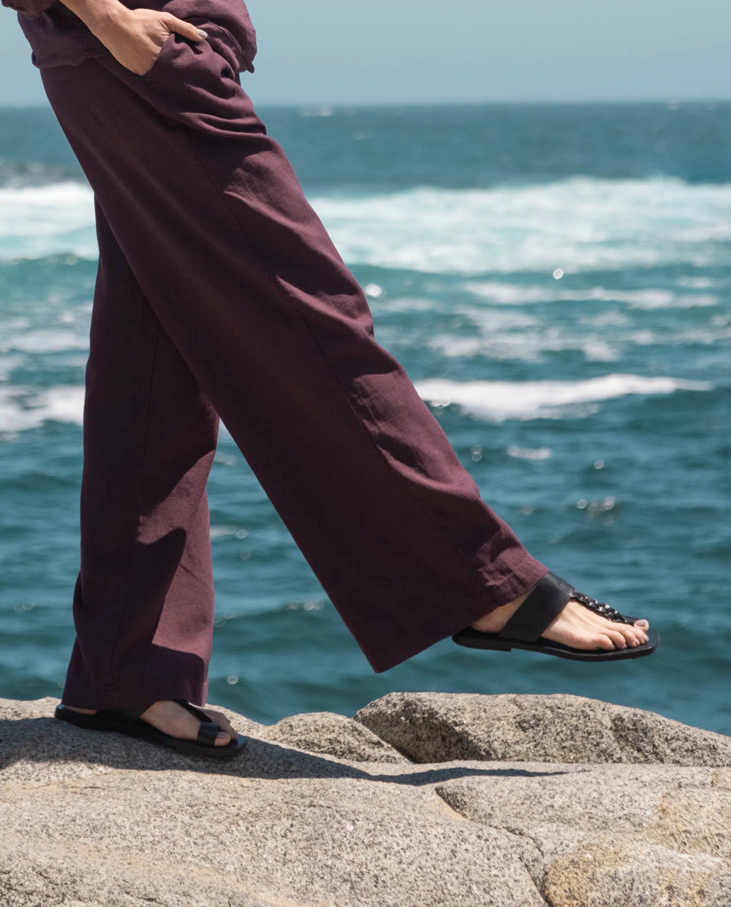 Pantalón lino mujer
