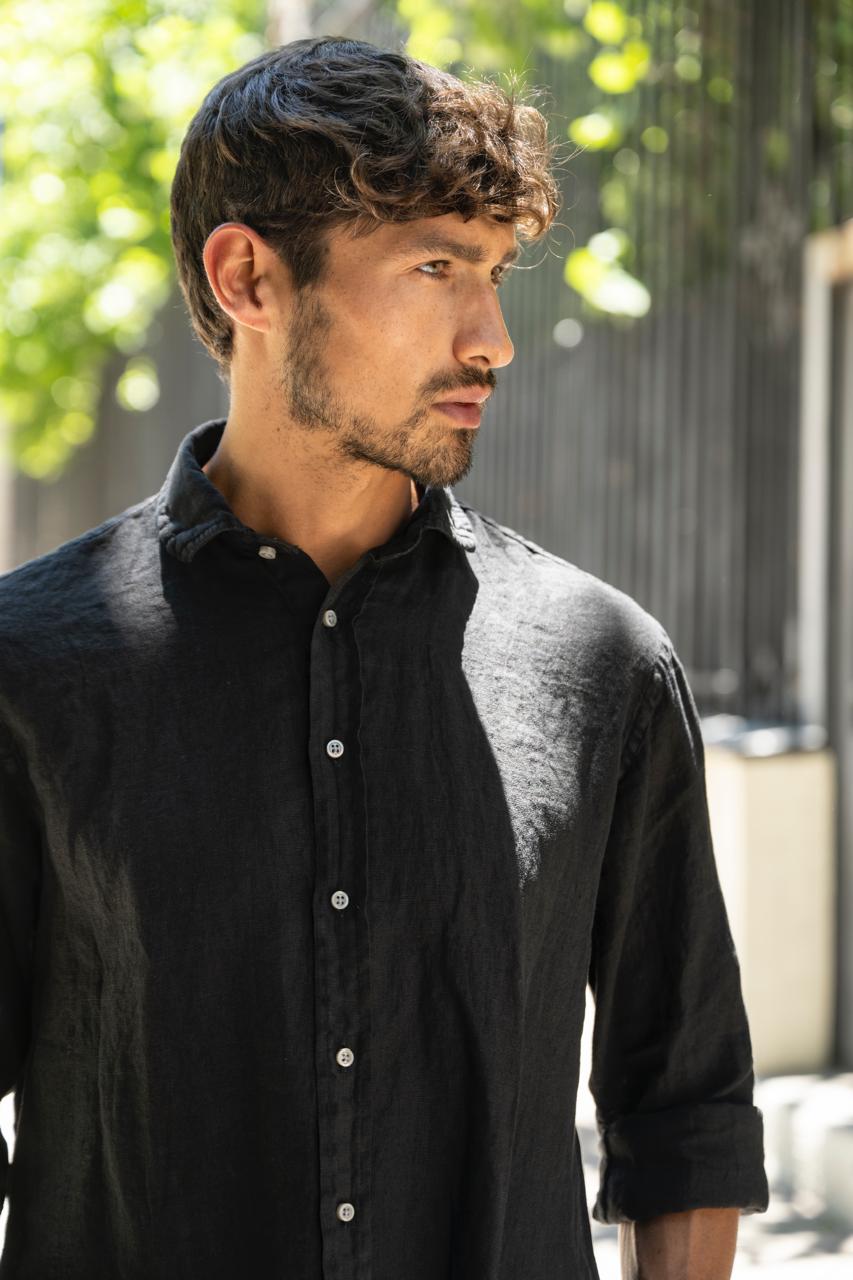 Camisa lino hombre