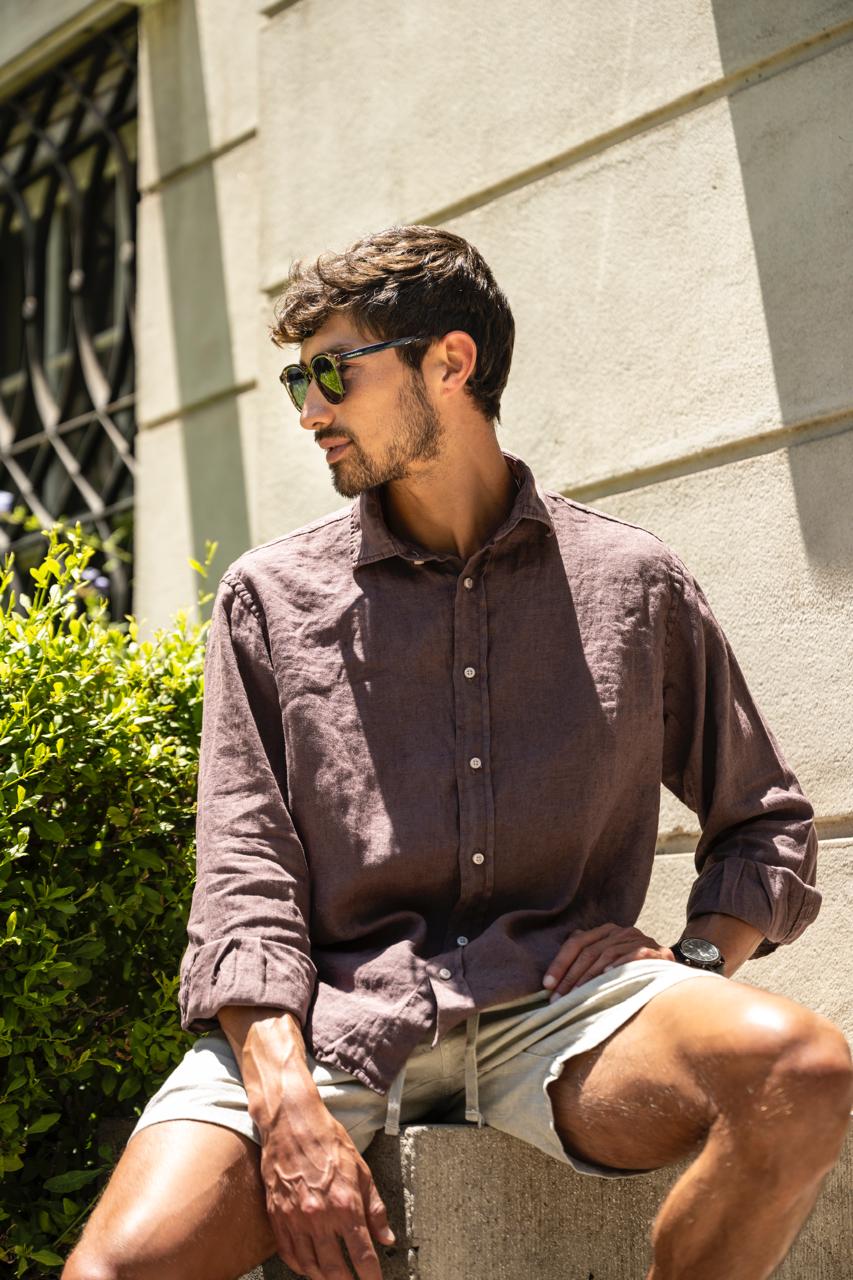 Camisa lino hombre