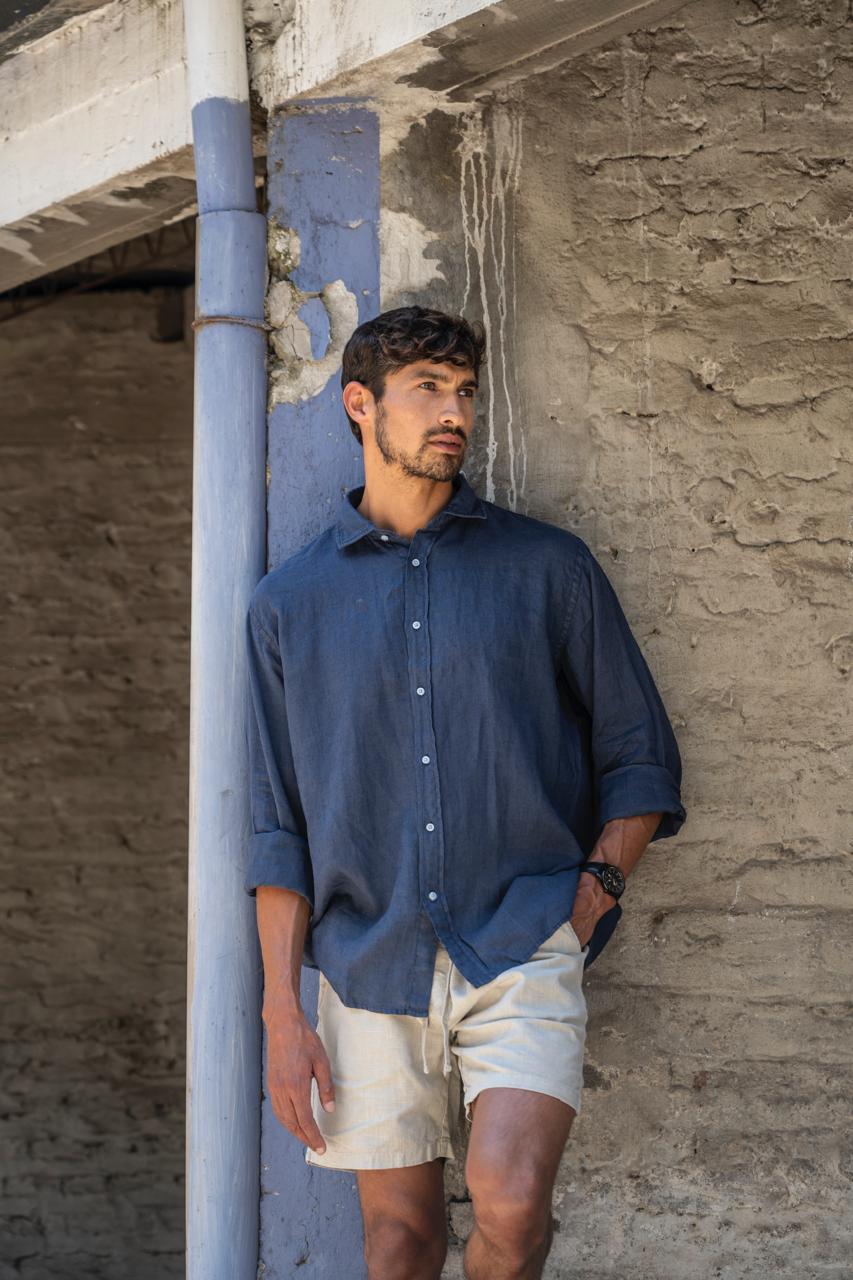 Camisa lino hombre