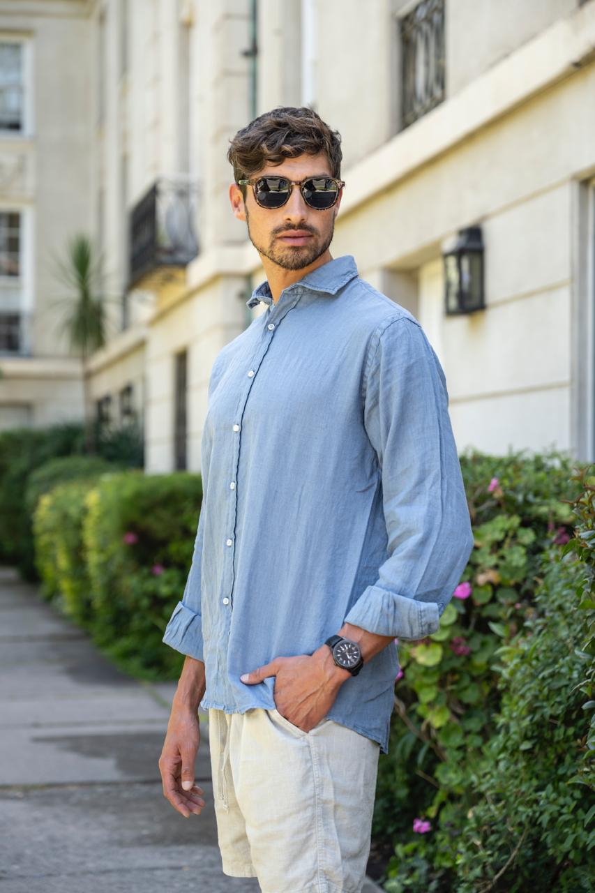 Camisa lino hombre