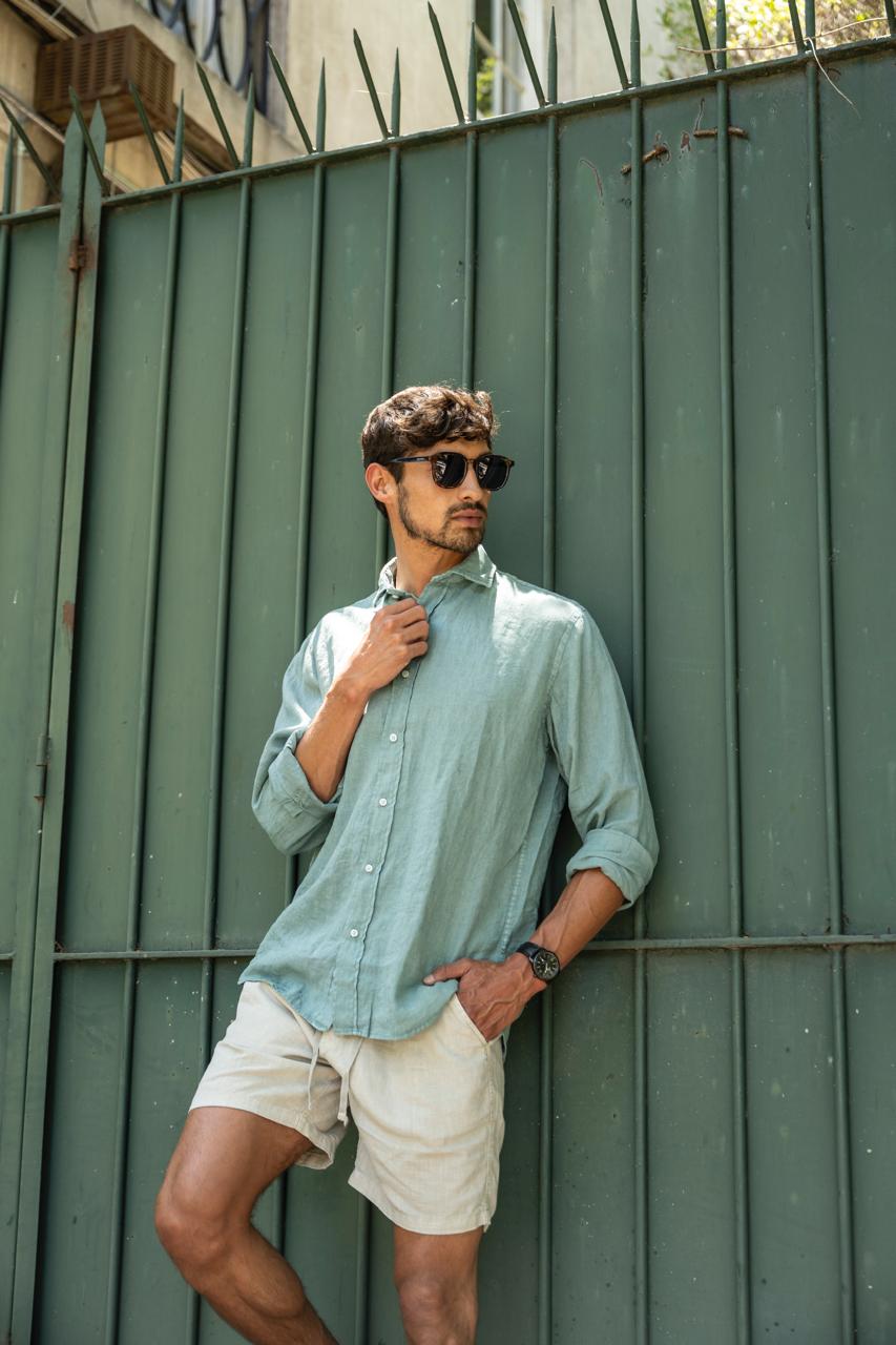 Camisa lino hombre