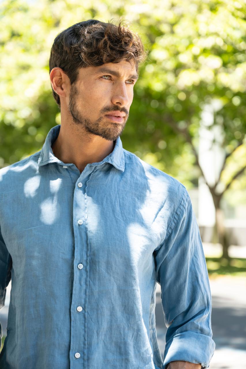 Camisa lino hombre