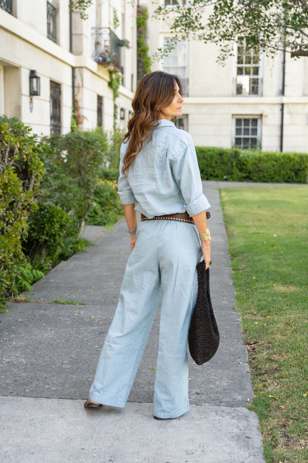 Pantalón lino mujer